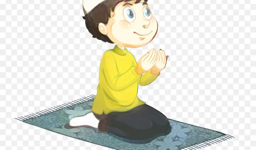 A boy is praying