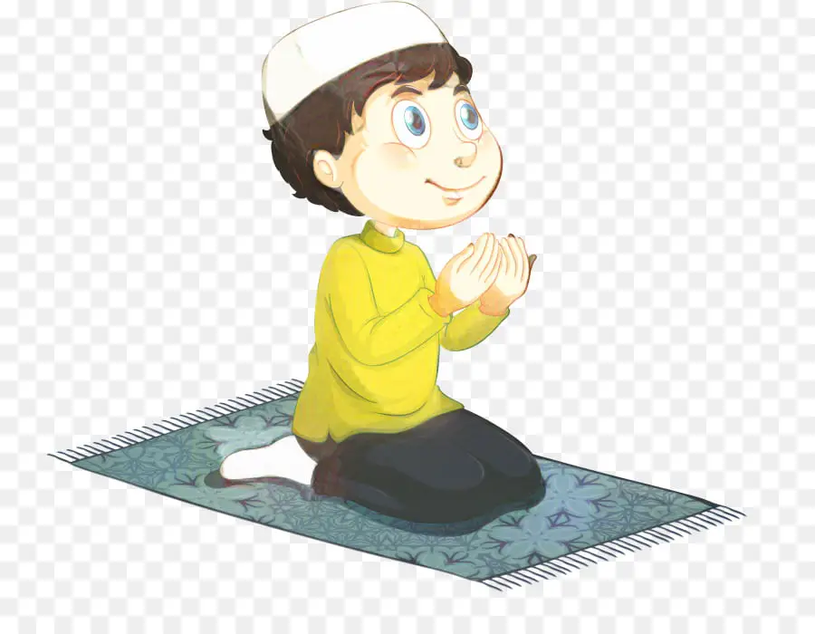 A boy is praying